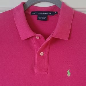 Ralph Lauren Sport hot pink polo dress size small